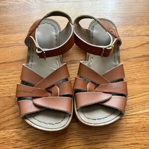 Salt Water brown summer casual leather sandals 13